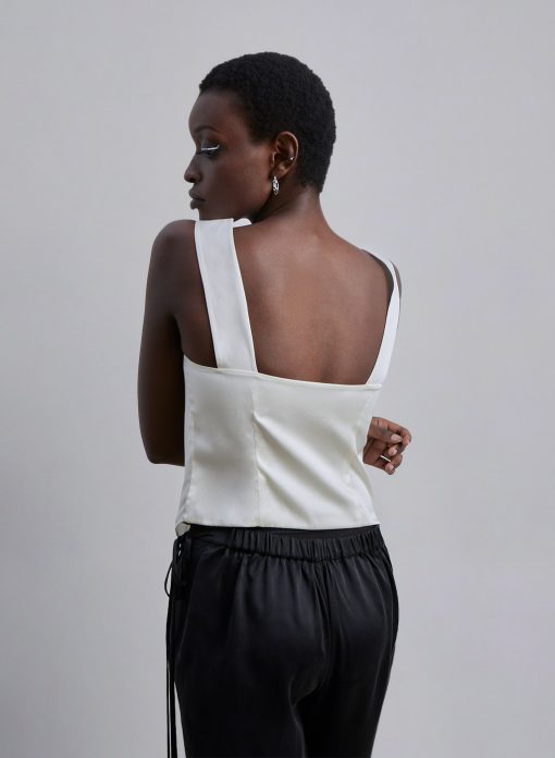 Draped Wide Strap Silk Camisole - Silk Maison